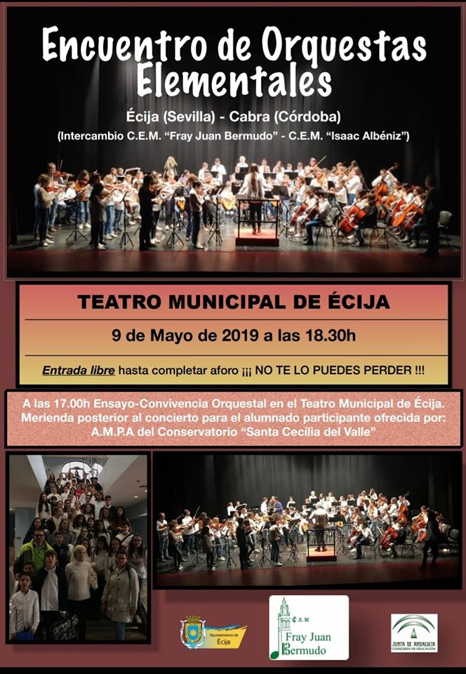 ENCUENTRO DE ORQUESTAS con el Conservatorio Elemental de Música “Fray Juan Bermudo”