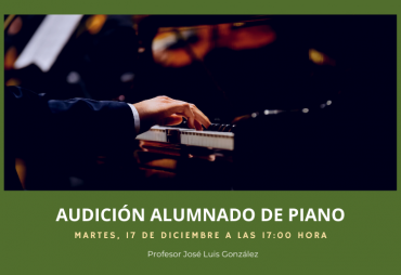 Audición de piano del alumnado de José Luis González
